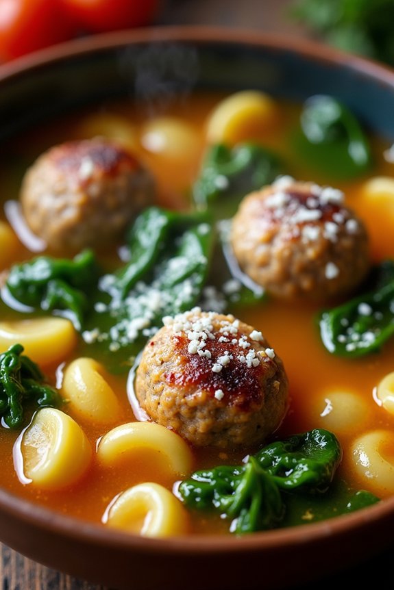 comforting italian meatball soup