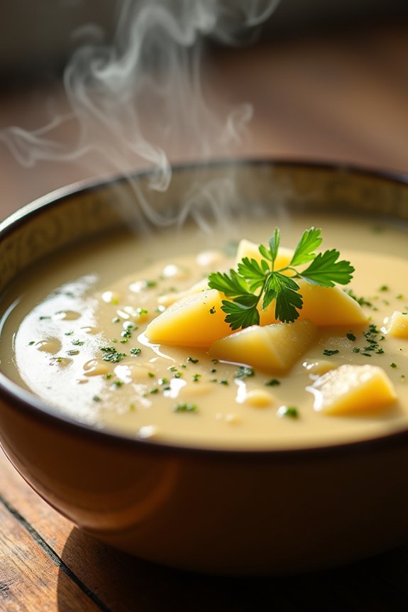 comforting nostalgic potato soup