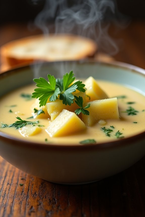 comforting potato leek soup