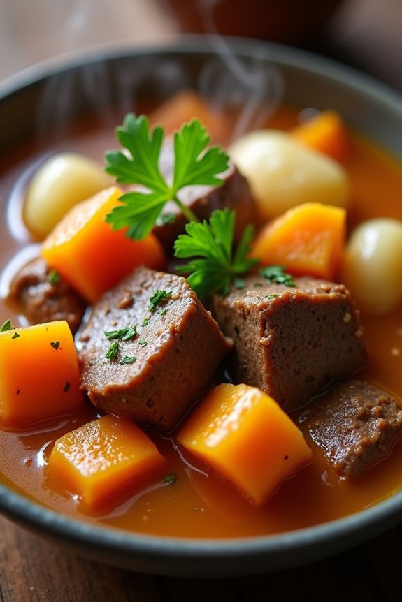 comforting pumpkin beef stew