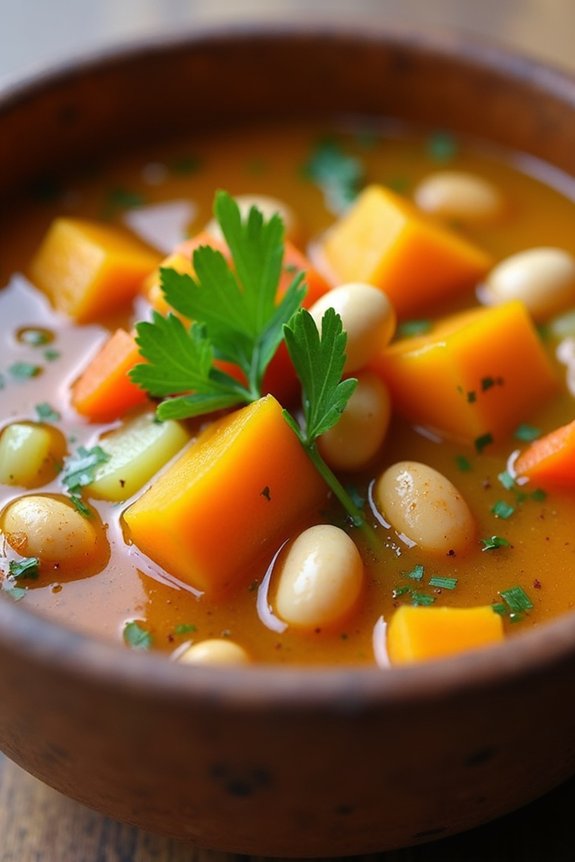 comforting pumpkin white bean stew