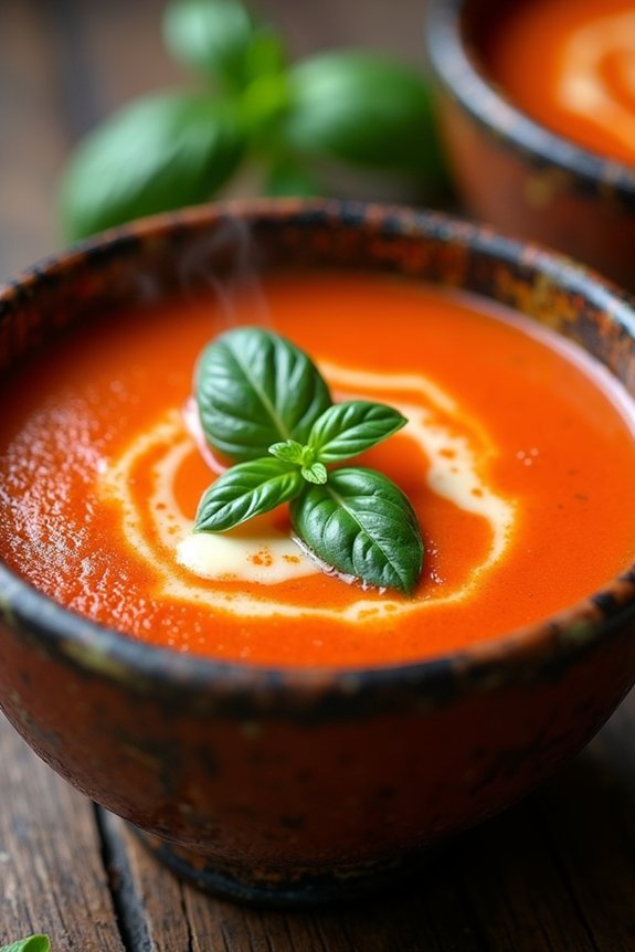 comforting roasted red pepper soup