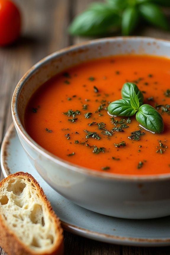 comforting roasted tomato soup