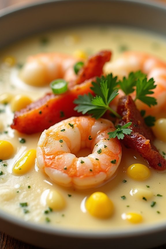comforting shrimp corn chowder