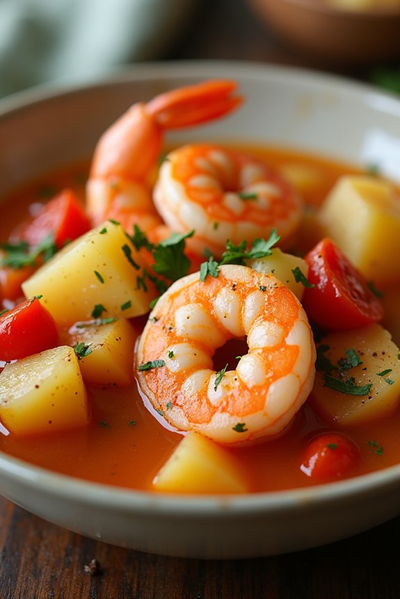 comforting shrimp potato stew