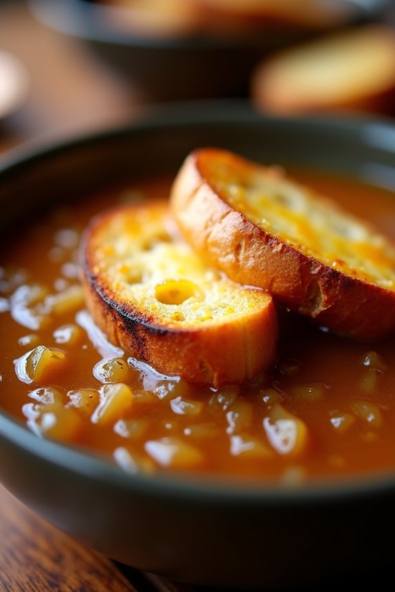comforting slow cooked onion soup