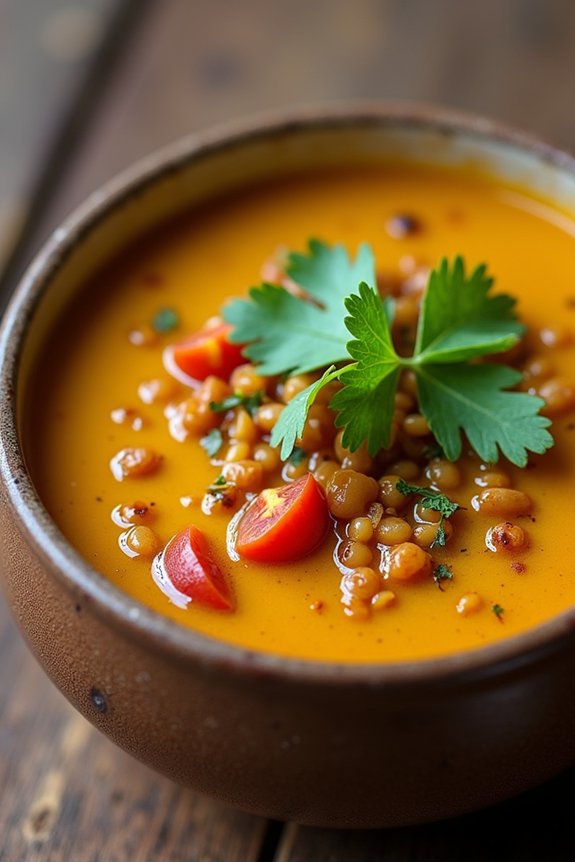 comforting spicy lentil soup