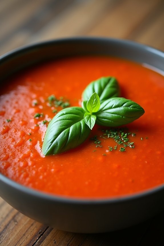 comforting tomato basil soup