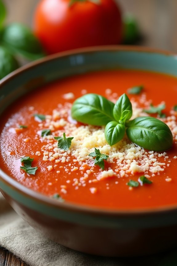 comforting tomato basil soup
