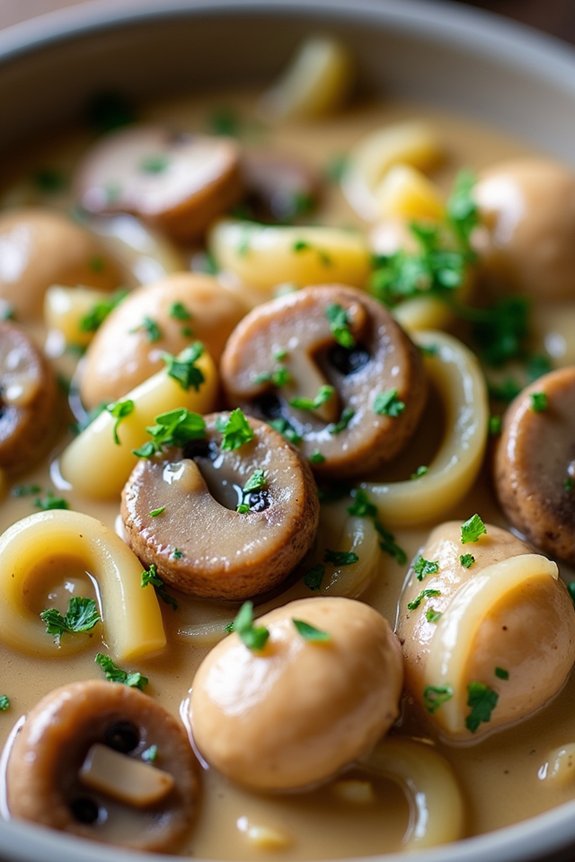 comforting turkey mushroom stew