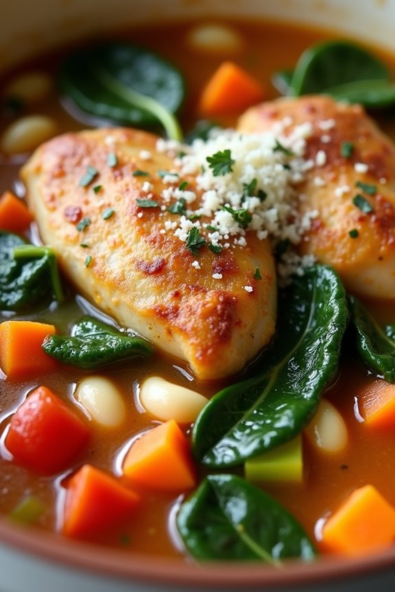 comforting tuscan chicken stew