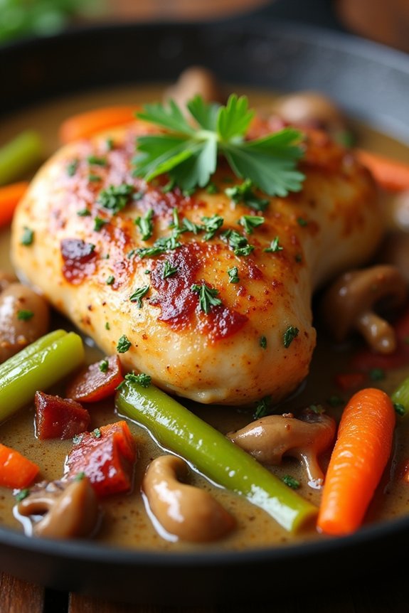 coq au vin blanc recipe