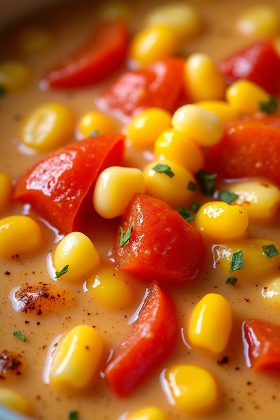 corn and red pepper stew