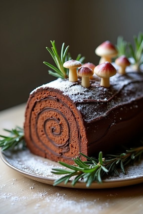cozy festive yule log