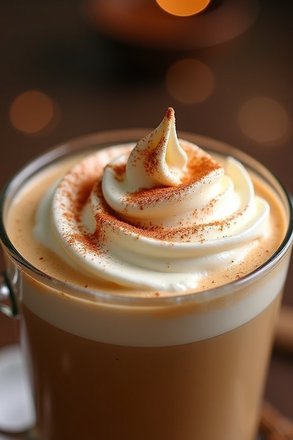 cozy holiday chai latte