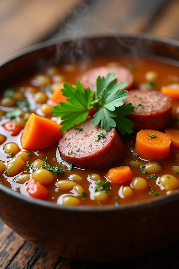 cozy holiday lentil soup