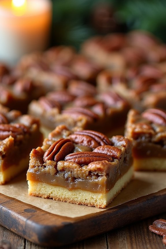 cozy holiday pecan bars