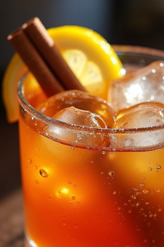 cozy spiced whiskey cocktail