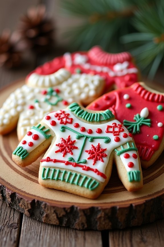 cozy sweater cookie decorations