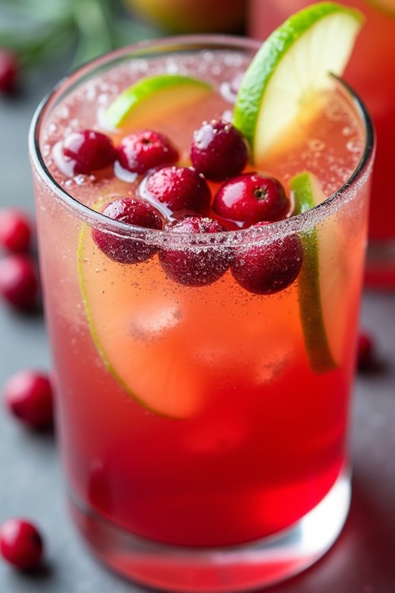 cranberry apple festive mocktail