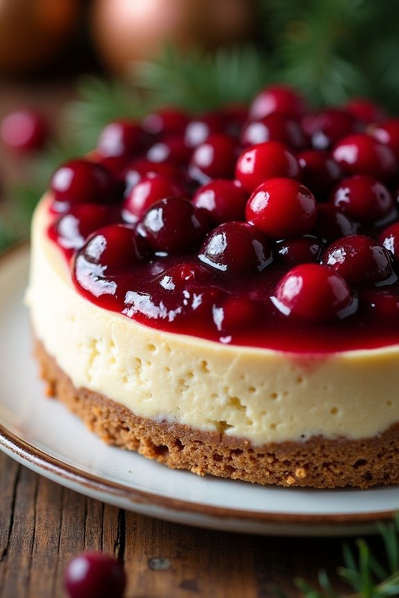 cranberry cheesecake holiday dessert