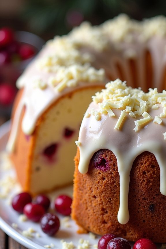 cranberry chocolate holiday centerpiece