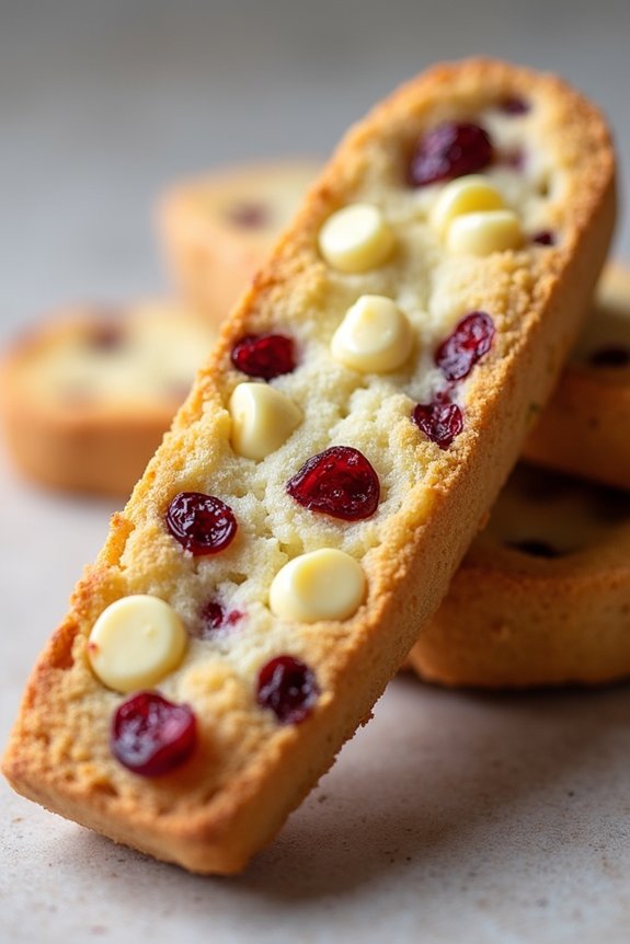 cranberry white chocolate biscotti