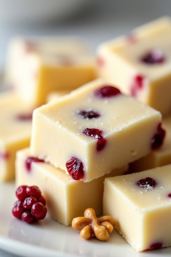 cranberry white chocolate fudge
