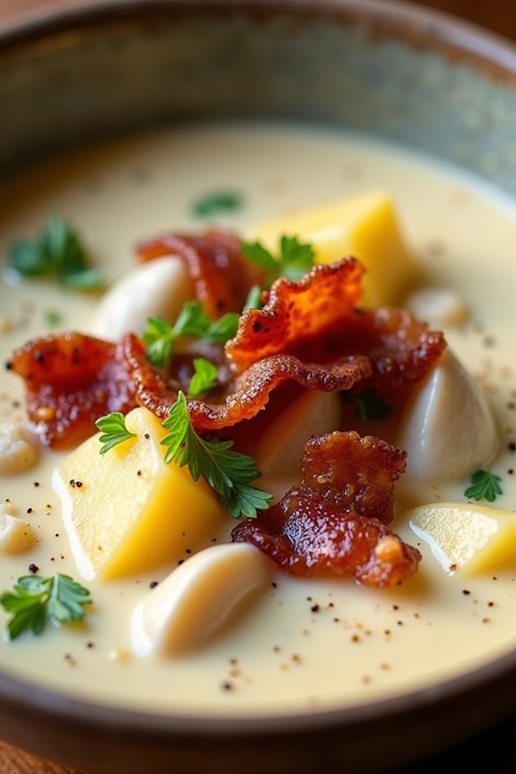 creamy bacon clam chowder