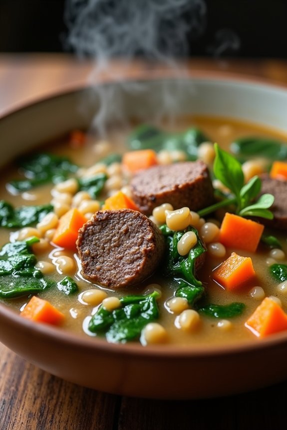 creamy beef barley soup