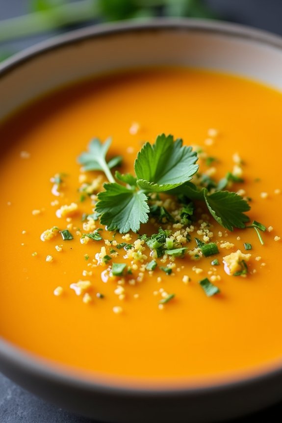 creamy carrot coconut soup
