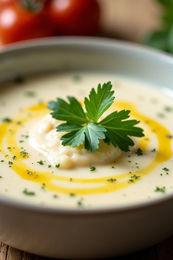 creamy cauliflower bean soup