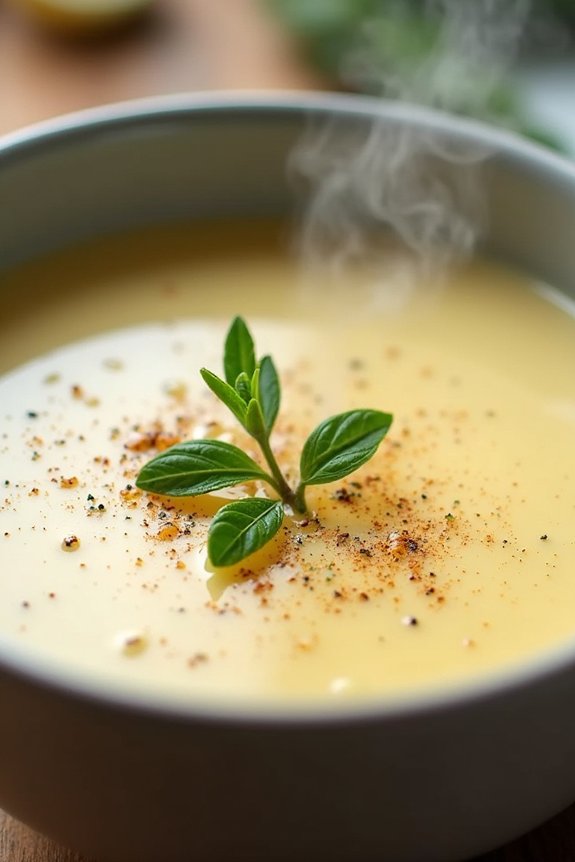 creamy cauliflower leek soup