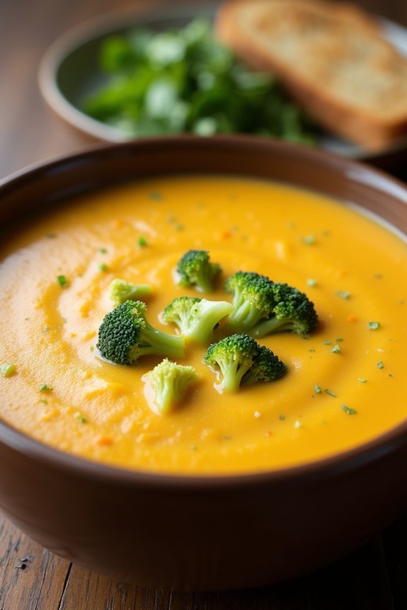 creamy cheesy broccoli soup