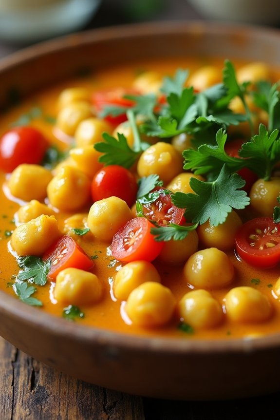 creamy chickpea coconut curry