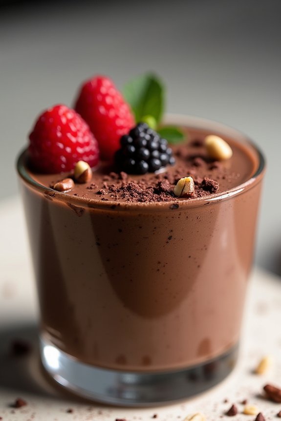 creamy chocolate avocado mousse