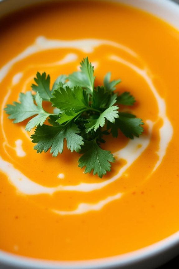 creamy coconut ginger soup