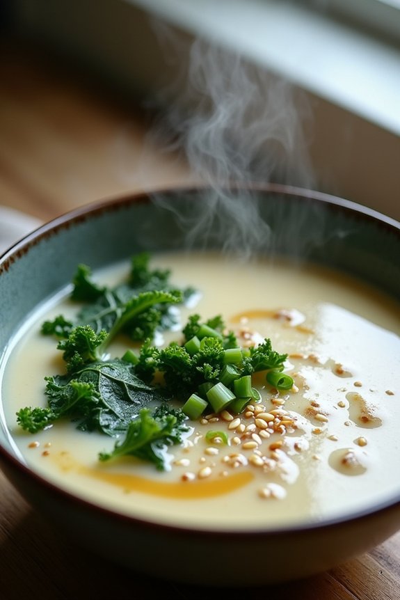 creamy coconut kale soup