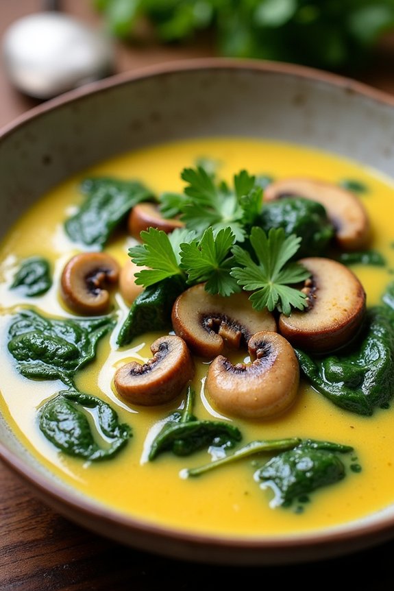 creamy coconut mushroom stew