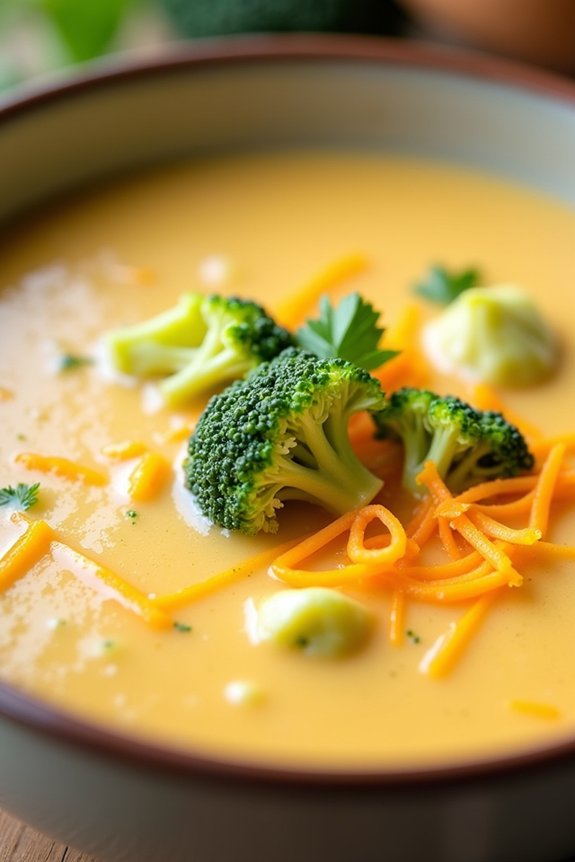 creamy comforting cheesy soup