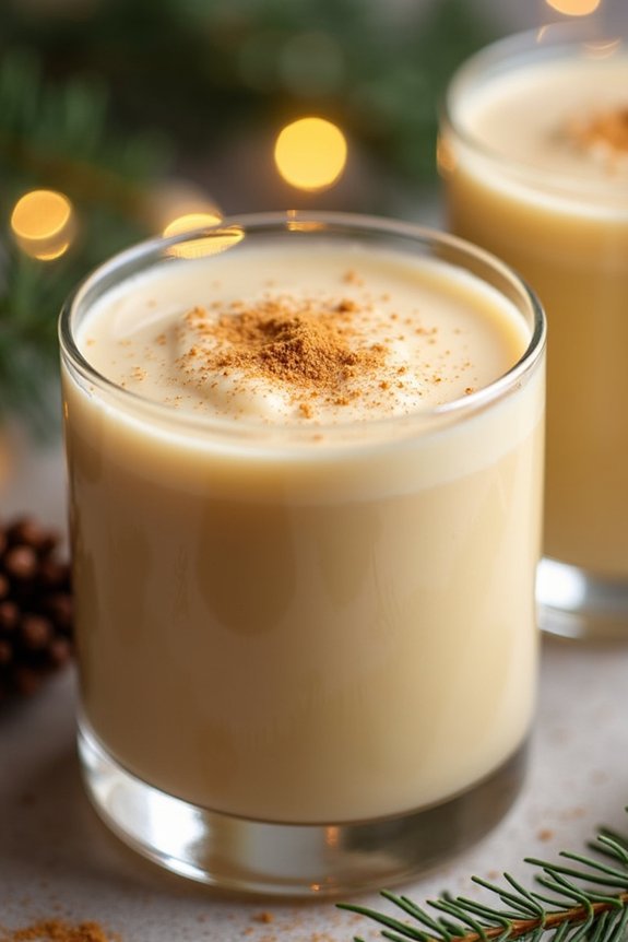 creamy festive eggnog smoothie