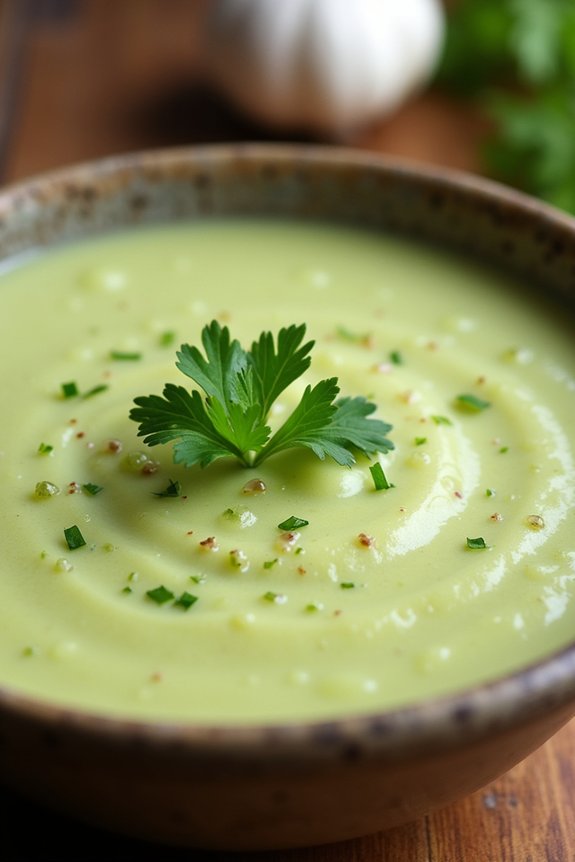 creamy garlic celery soup