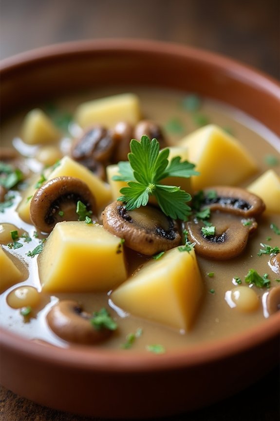 creamy hearty mushroom stew