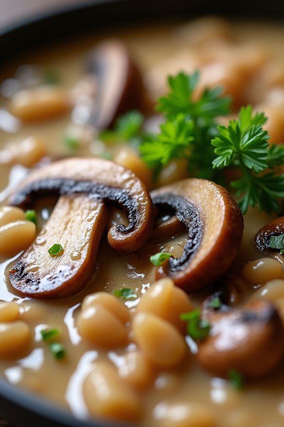 creamy hearty mushroom stew
