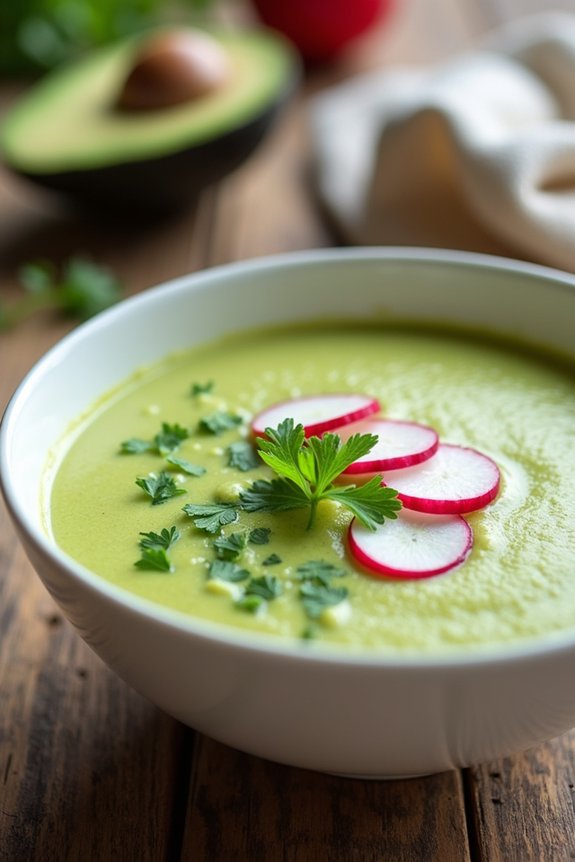 creamy lime avocado soup