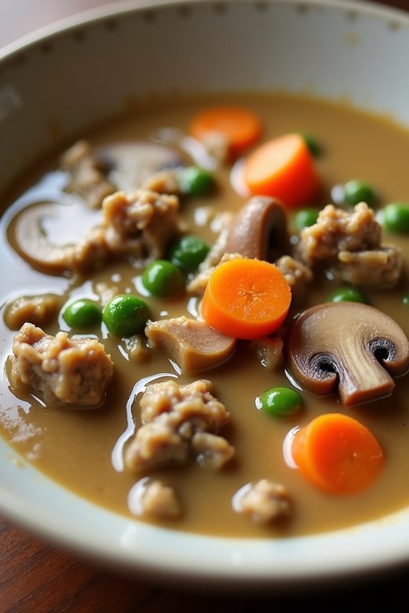 creamy mushroom hamburger stew