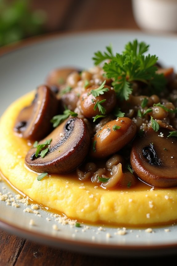 creamy mushroom polenta stew