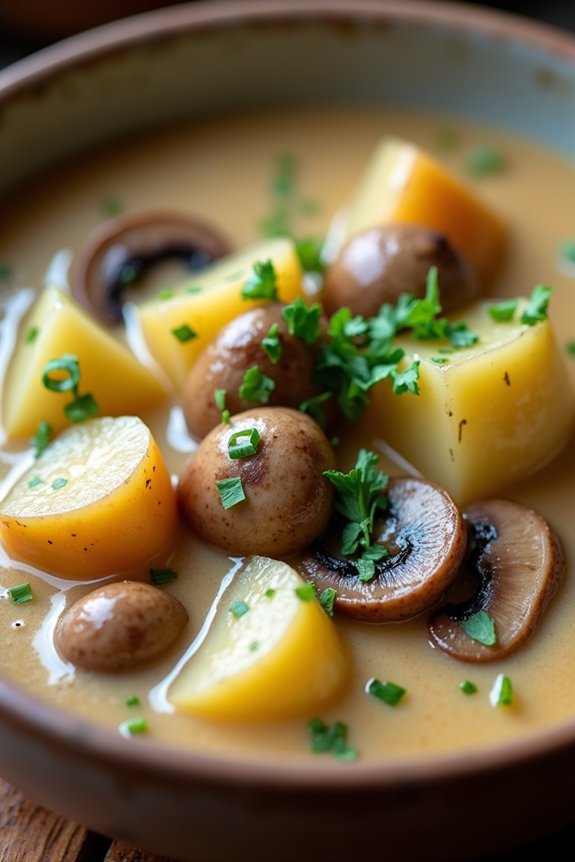 creamy mushroom potato stew