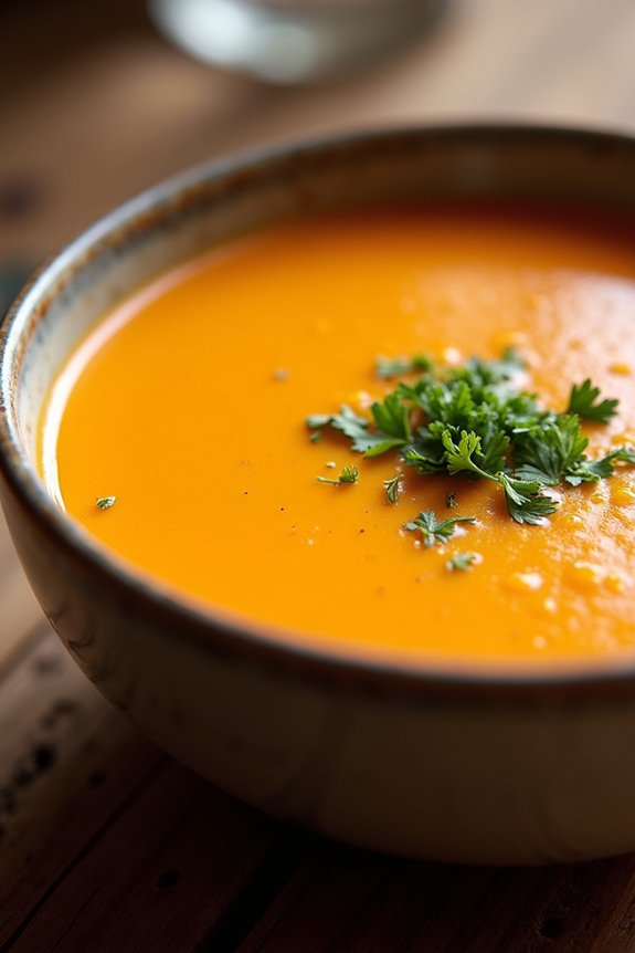 creamy nutritious carrot soup