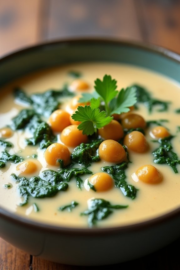 creamy nutritious chickpea soup